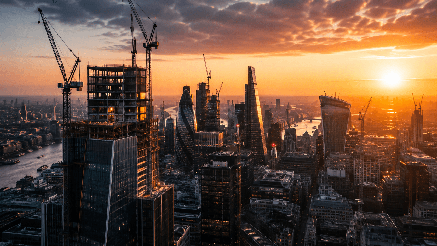 London construction skyline